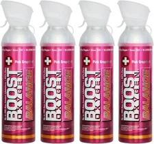 Boost Oxygen 10 Liter Canister Respiratory Support. Pink Grapefriuit. 4 Pack