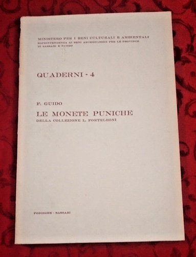 B256 F.GUIDO LE MONETE PUNICHE DELLA COLLEZIONE L.FORTELEONI 1977