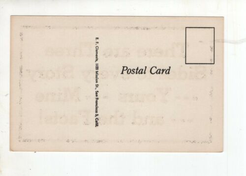 Vintage Comedy Post Card - There Are Three Sides To Every Story - Picture 2 of 2