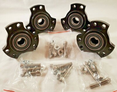 FRONT WHEEL HUBS 5/8'', Black, QTY 4, Go Kart Wagon Drift Trike Cart American