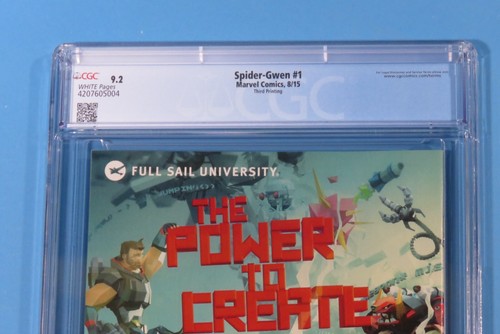 Spider Gwen #1 2015 tercera impresión CGC 9,2 páginas blancas muchas primeras apariciones clave - Imagen 7 de 7