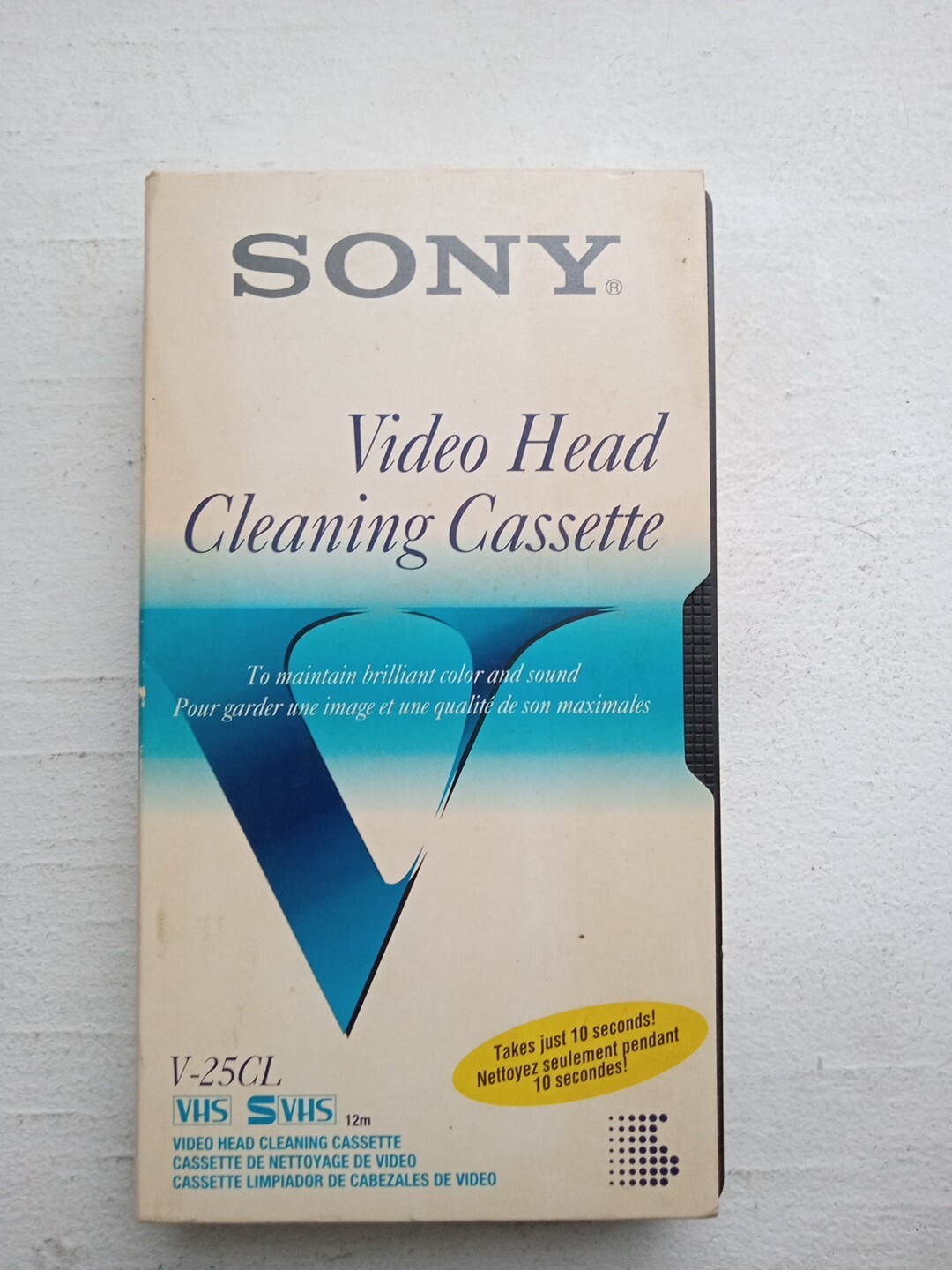 Sony Video Head Cleaning VHS Cassette Tape V25CL VCR Recorder