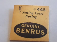 BENRUS SETTING LEVER SPRING #445 Y