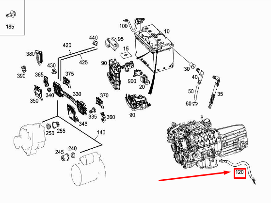MERCEDES-BENZ C W205 Minuskabel Batterie A2055407716