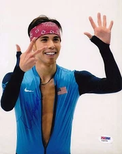 Apolo Anton Ohno autographed Olympics Speed Skater 8x10 Photo PSA/DNA COA Y35791