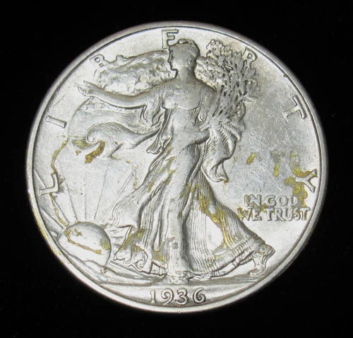 1936-D Walking Liberty Half Dollar 50C. AU
