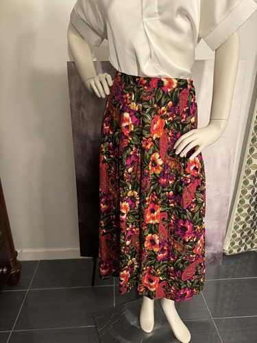 Norton Mcnaughton Midi Floral Colorful Skirt Medium - 第 1/4 張圖片