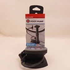 SCHWINN Compact Foot Pump Wide Base 120 psi Gauge 16" Hose Bike Bicycle Floor