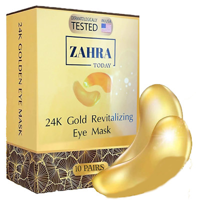 24kGold and Collagen Under Eye Patches - 10 Pairs with 24K Gold Infusion