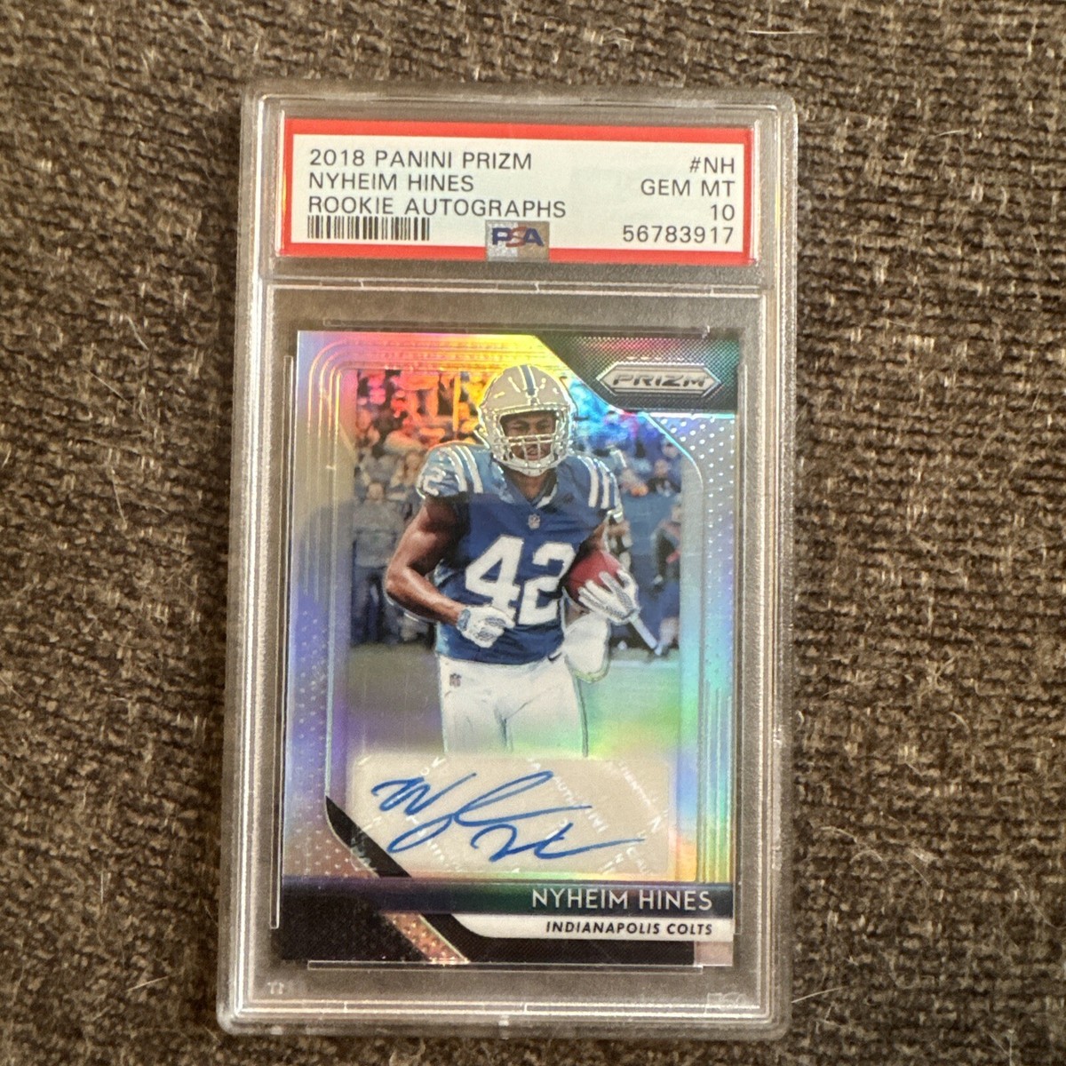 2018 Panini Prizm - Rookie Autographs Nyheim Hines #RA-NH (AU, RC