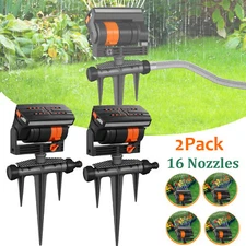 2 Pack Auto Irrigation System Garden Lawn Sprinkler for Patio Yard Watering