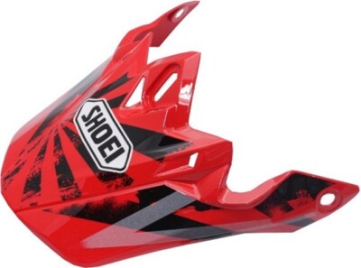 Shoei VFX-W Helm Schild / Dissent TC-1 / Schwarz-Rot Motocross Helmschild