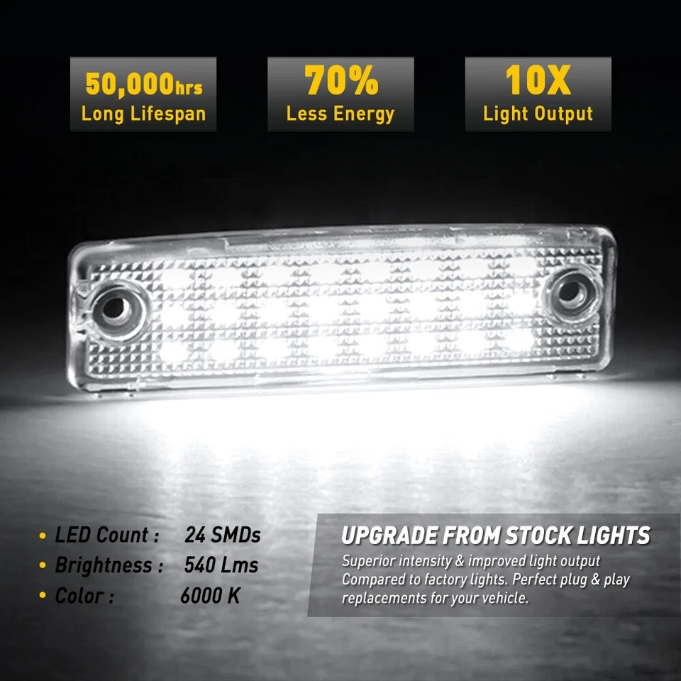 For 1996-2022 Toyota 4Runner 2001-2022 Toyota Sequoia 2x LED License Plate Light - Imagem 4 de 4