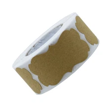 300PCS Kraft Sticker Labels Kraft Paper Decorative Stickers Envelopes Labels