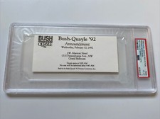 1992 President George Bush Pass Presidential Campaign Announcement Ticket PSA
