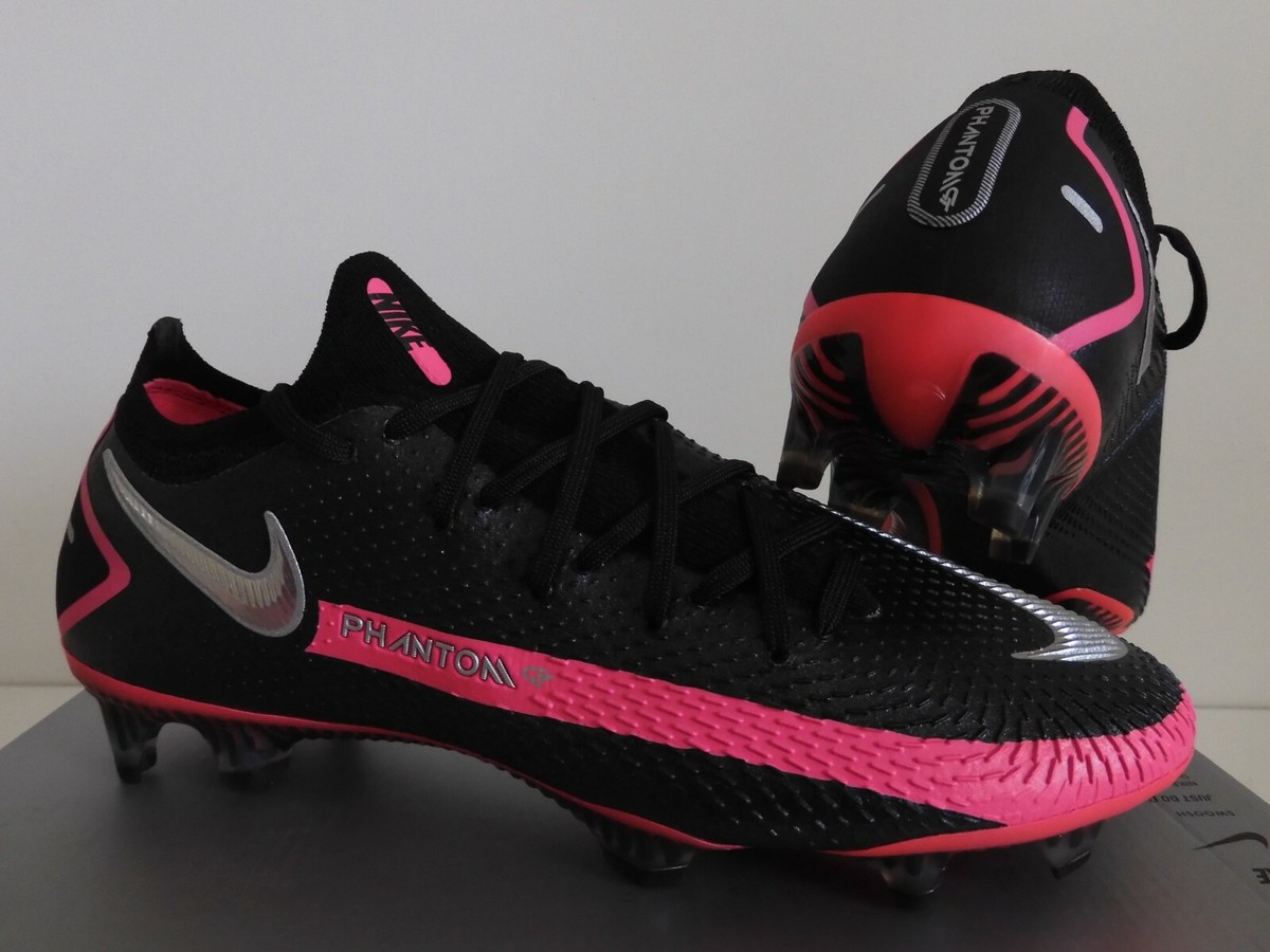 Nike Phantom Gt Elite Fg Black-Pink-Metallic Silver Sz 5.5 [CK8439