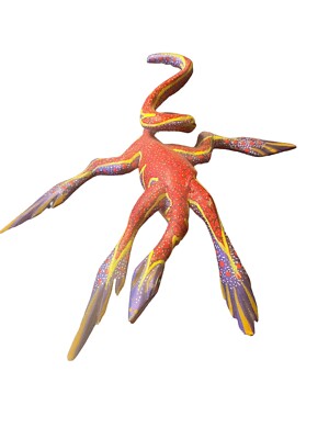 Oaxacan Alebrije Lizard Wood Carving Signed  Candido Perez V Tilcajete  Vintage