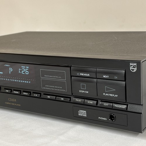 Philips CD604 CD Player Hi-Fi Stereo Separate Made In Belgium Serviced - Picture 6 of 11