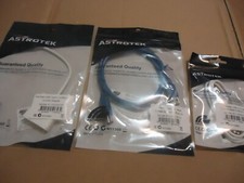 3 ASSORTED ASTROTEK CABLES AND ADAPTERS-USB TYPE C TO VGA ADAPTER etc...