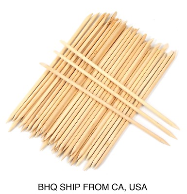 ORANGE WOOD STICK NAIL ART CUTICLE PUSHER 50PCS