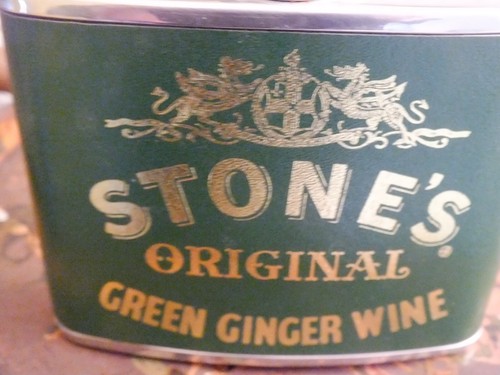 Stones Original Green Ginger Wine Hip Flask Advertising Green Colour Golf - Picture 2 of 5