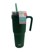 Zak! Everyday Smiles Thermal Tumbler- 2 in 1 Lid (40 oz. / 1.18 L.) Green