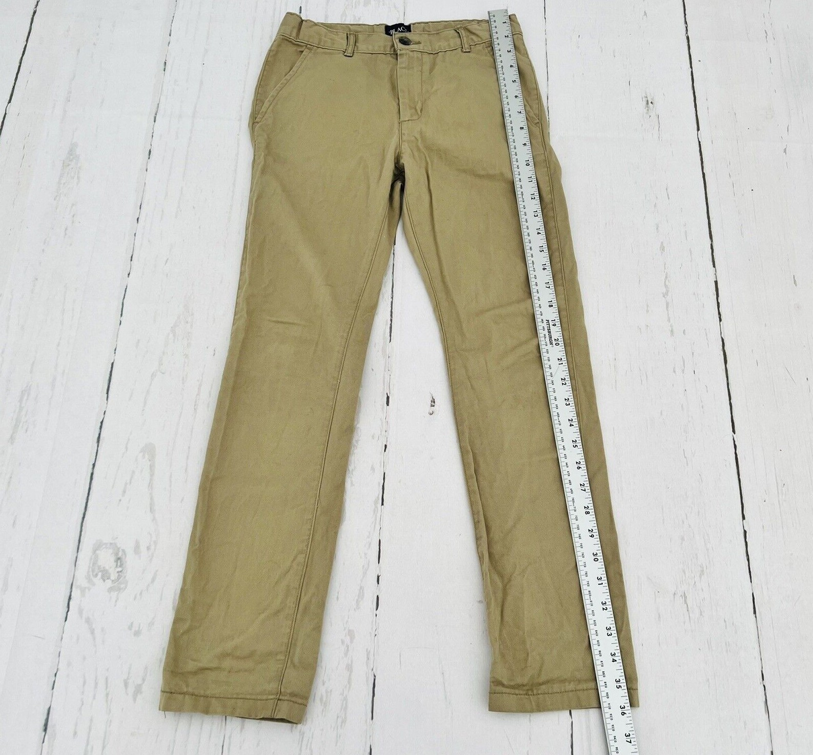 Place Finest Quality Boy's Pants Size 12 Khaki Color Adjustable Waist Zip |  eBay