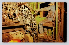 Postcard Railroad Train Narrow Gauge Steam Engine Cab Durango Colorado 1960s