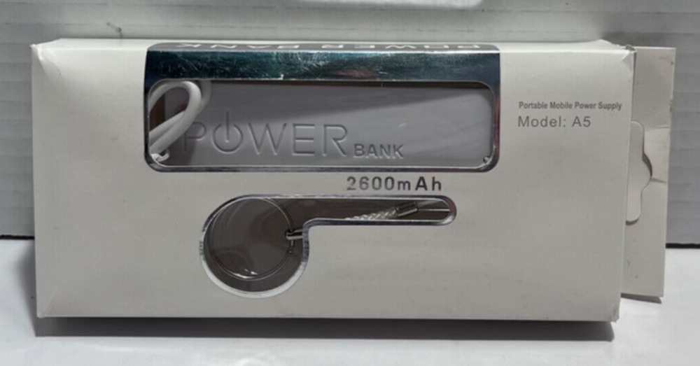 PowerBank 2600mAh Portable Power Supply White
