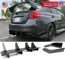 G3 Rear Bumper Diffuser V2 Splitter Aprons Spats Winglet For 15-21 WRX STI
