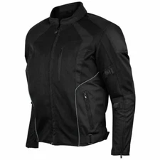 Vance Leather VL1623B Motorcycle Jacket Black Mesh CE Armor MCJ