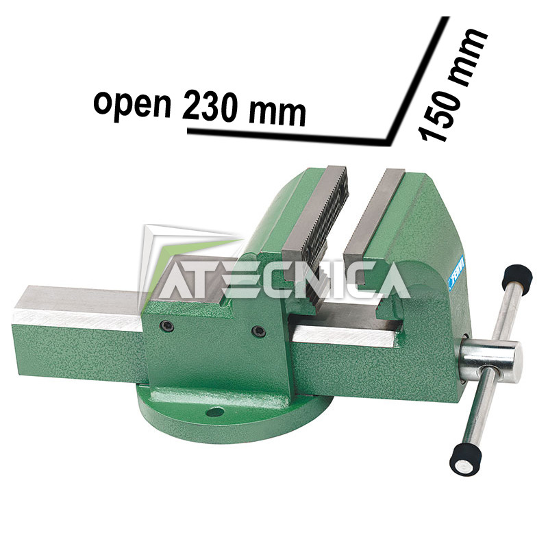 Morsa in acciaio con stringitubo e cuscinetto su vite FERVI 0591 150 x 230mm