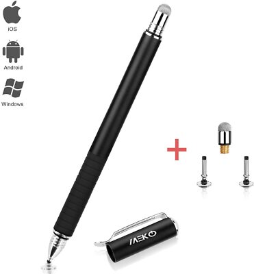 2-in-1 kapazitiver Stylus Präzision Tablet Touchscreen Stift mit Ersatzspitzen