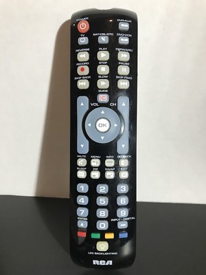 RCA RCRN04GR 4-Device Green Backlit Universal Remote Tested & Works_