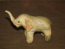 VINTAGE MADE IN PHILIPPINES CRUSHED OYSTER SHELL ELEPHANT *TAIL & TRUNK BROKEN*