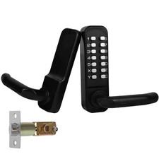 Upgrade Mechanical Door Lock with Adjustable Deadlatch 2-3/8'' and 2-3/4'',Ou...