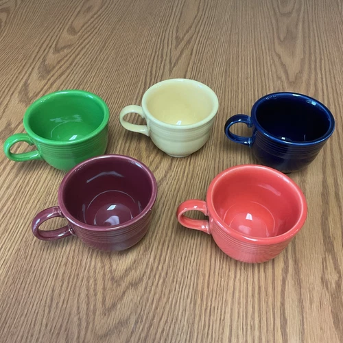 Set Of 5 Fiestaware Homer Laughlin Coffee Tea CUPS