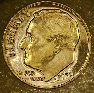  BU 1972 ROOSEVELT DIME DDO VARIETY