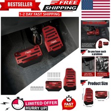 2PCS Non-Slip Car Pedal Covers, Aluminum Alloy Gas and Brake Pedals C...