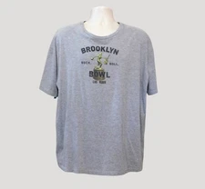 Brooklyn Bowl Las Vegas Logo Tee 2X Gray Short Sleeve Cotton Blend USA Made