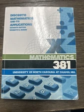 Discrete Mathematics and its Applications 7th Edition Mathematics 381 UNC-CH