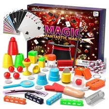 Magic Kit for Kids, 130 Magic Tricks Set for Kids with Magic Wand, Manual 30PCS