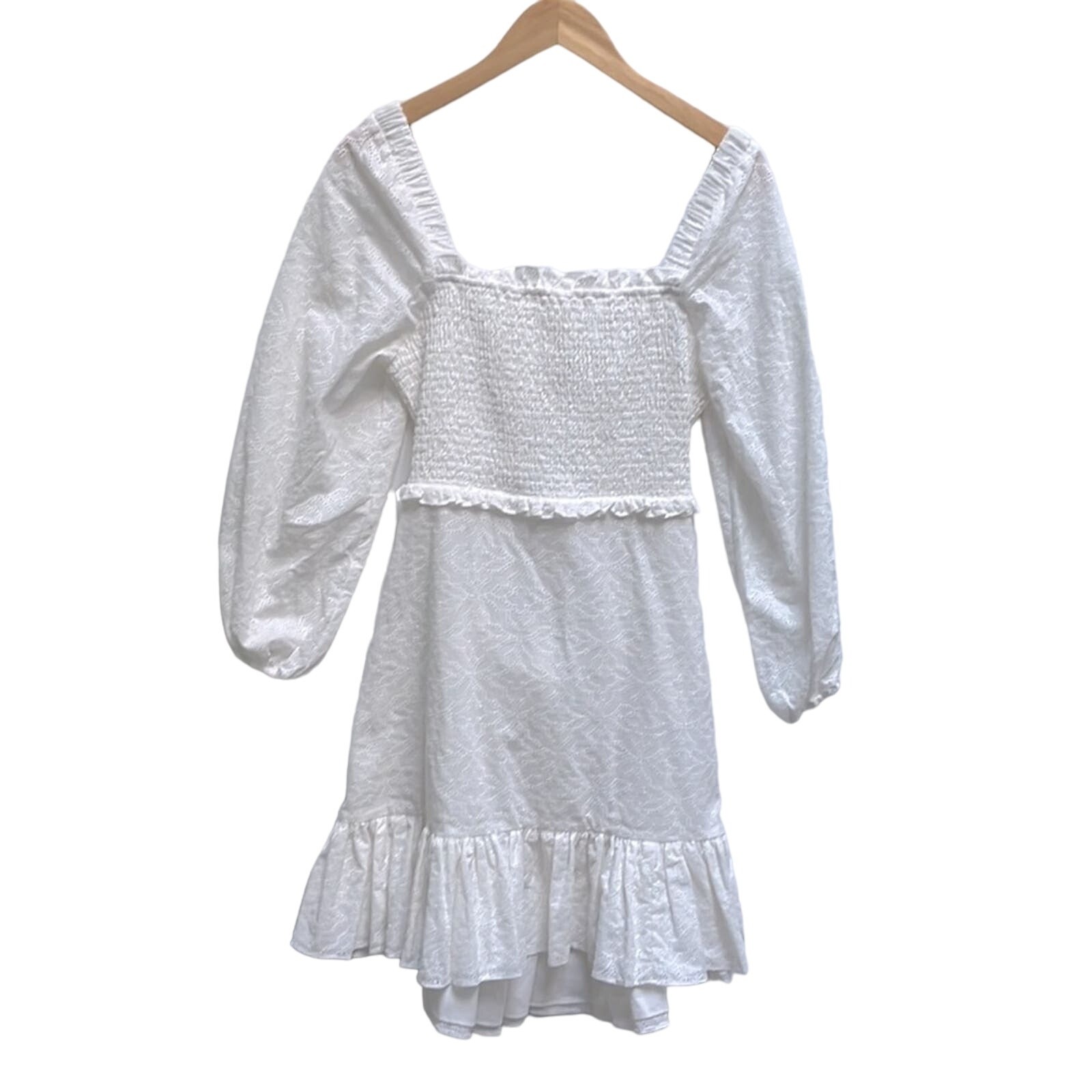 NEW Veronica Beard Off White Bracelet Sleeve Square Neck Denise Dress Size 10