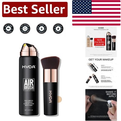 Flawless Coverage Silky Foundation Spray - Lightweight, Breathable Mist 2.36oz