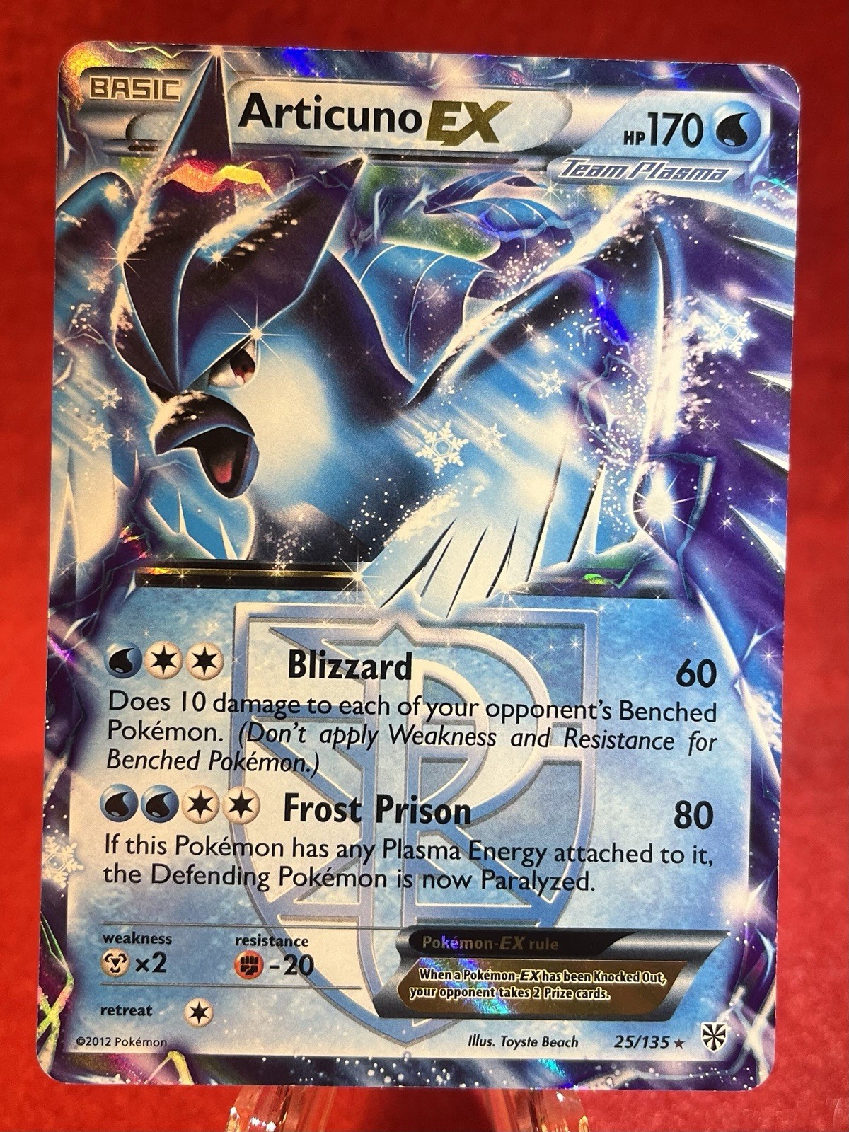Pokémon Plasma Storm Team Plasma Articuno-EX 25/135 NM