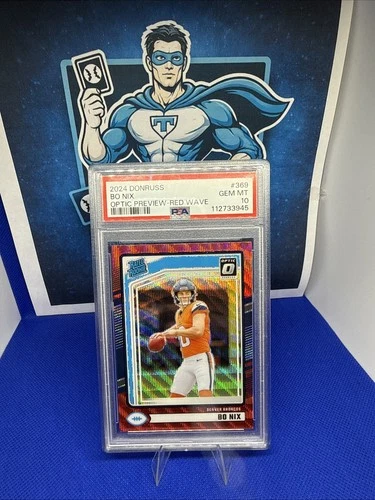 2024 Panini Donruss - Bo Nix #369 Optic Preview Red Wave Prizm (RC)🏈🔥🔥🔥