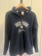 Vintage New York Yankees Majestic Quarter Zip Pullover Sweatshirt Men s Sz XL