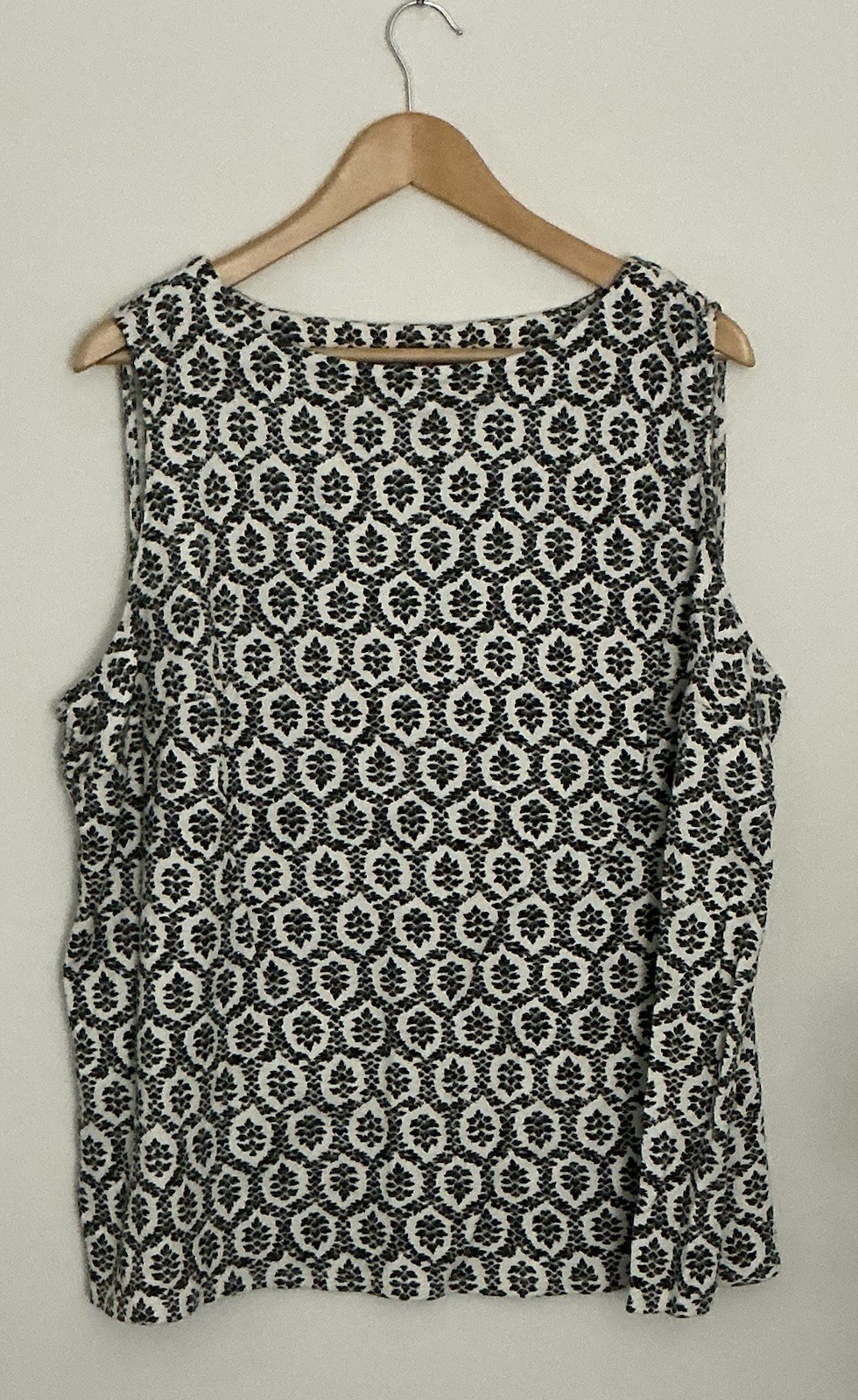Croft & Barrow Women's Black & White Tank Top Size 3X 100% Cotton
