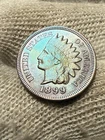 1899/9  Indian Head Cent Penny, Beautiful Gem Lustrous AU+Toned W/ Die Stress