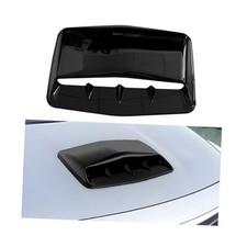 Car Hood Vents, Vehicle Scoop Turbo Bonnet Hood Air Flow Intake Cover, Black